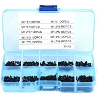 Hilitand 1000 unids Tornillos Pequeños- M1 M1.2 M1.4 M1.7 Tornillos de Acero Inoxidable Cross Drive Cabeza de Pan…